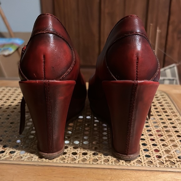 Red Mary Jane, Korkease wedges - Picture 4 of 5